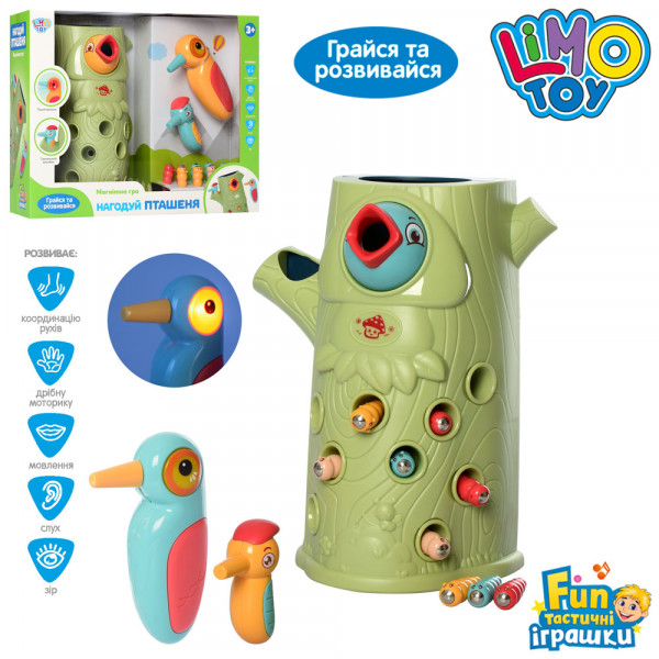 Игра интерактивная Limo Toy FT 0016 Накорми дятла, магнитная, с музыкой и светом