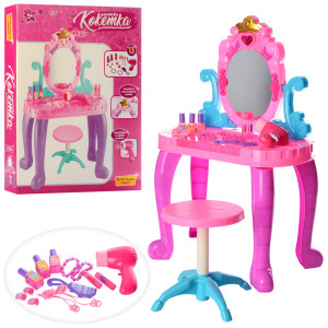 Трюмо детское Limo Toy 661-39, со стульчиком, фен, расческа, аксессуары, со звуком и светом