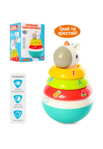 Неваляшка-пирамидка Hola 3136 Единорог, 17 см