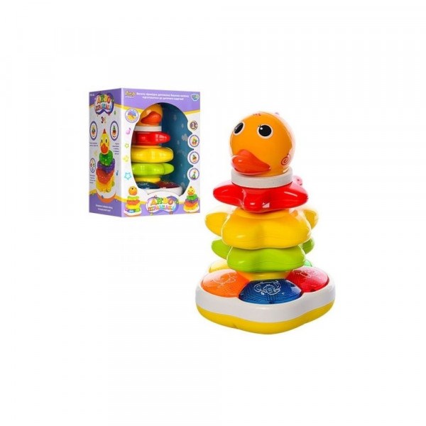 Пирамидка Limo Toy 7015-7040 Уточка, музыкальная, со светом, укр.яз.