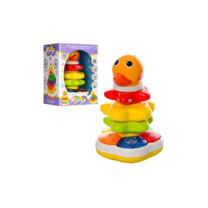 Пирамидка Limo Toy 7015-7040 Уточка, музыкальная, со светом, укр.яз.