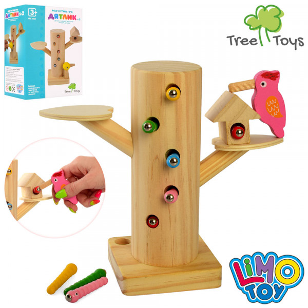 Игра интерактивная Tree Toys MD 2850 Накорми дятла, магнитная, деревянная