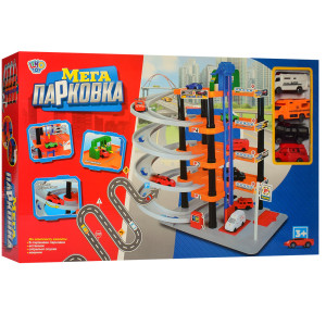 Гараж 5-этажный Мега парковка Limo Toy 0848, с транспортом и дорожными знаками