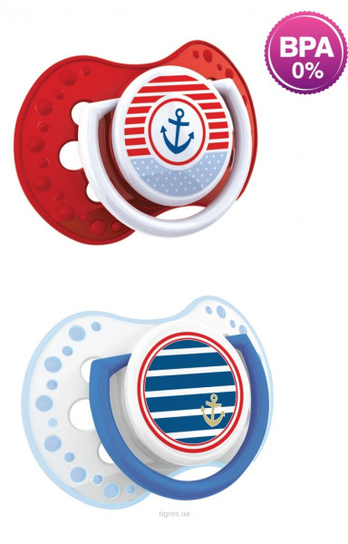Пустышка динамическая Canpol babies Marine LOVI , силикон, 3m+, категория B, 2шт.    