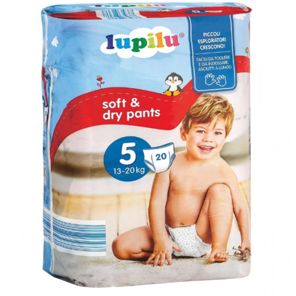 Трусики Lupilu Soft&Dry Pants №5 (13-20кг), 20 шт.