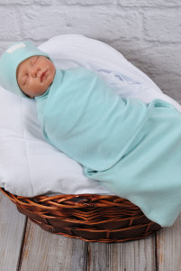Европеленка на липучке MagBaby Ангоровая, с шапочкой, теплая, 100% хлопок