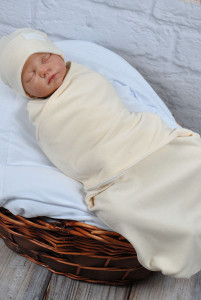 Европеленка на липучке MagBaby Ангоровая, с шапочкой, теплая, 100% хлопок