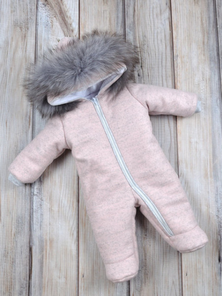 Комбинезон для новорожденного MagBaby Кашемировый с мехом, теплый