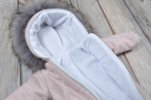 Комбинезон для новорожденного MagBaby Кашемировый с мехом, теплый