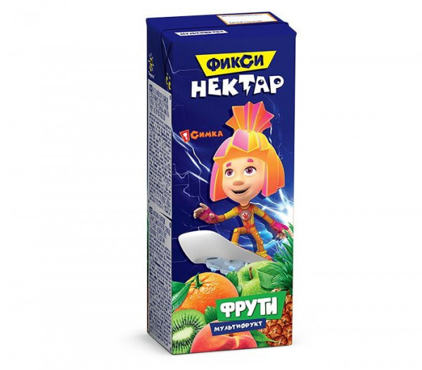 Сок детский Фрути Фиксики Мультифрукт, нектар, 8m+, 200 мл