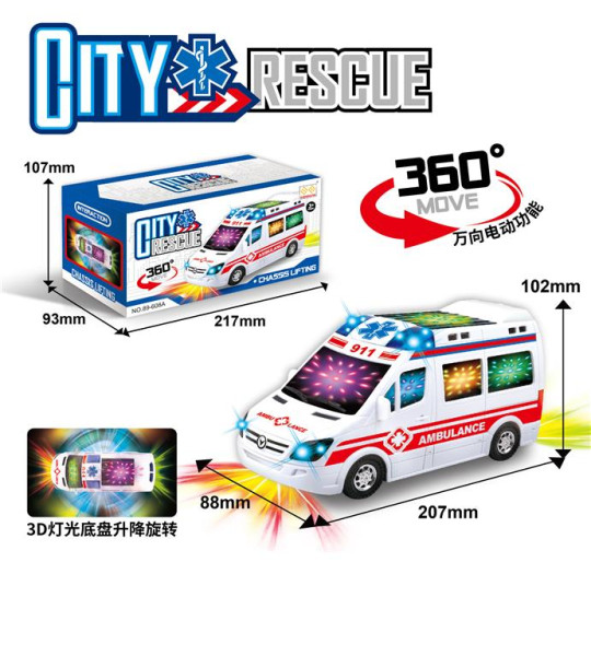 Машина Скорой помощи 360° City Rescue, свет/звук