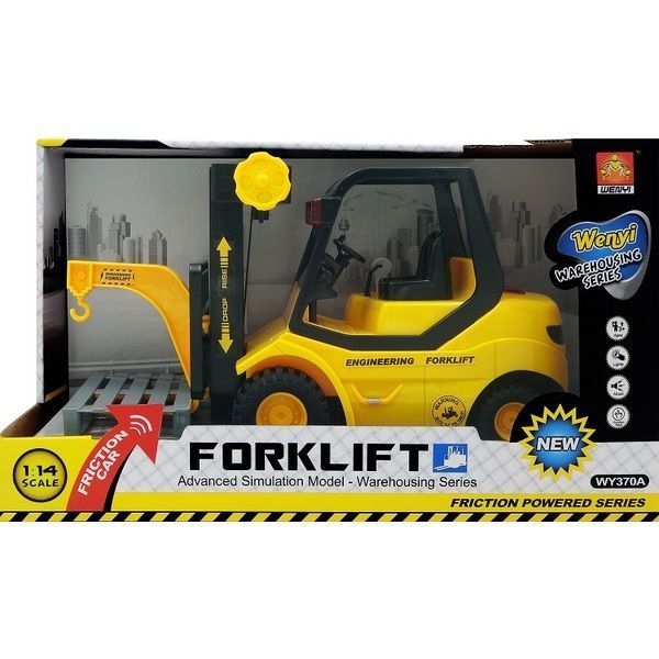 Машинка инерционная Wenyi Forklift Truck, со светом и звуком, 1:14