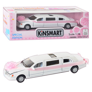 Машинка Kinsmart KT 7001 WW Лимузин, инерционная, металлическая, 17 см