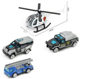 Набор машинок Car Racing Полиция, металл, 4 машинки