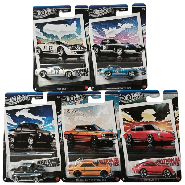 Машинка Hot Wheels  Silver Series-National Icons, 1:64, металл, 1шт.