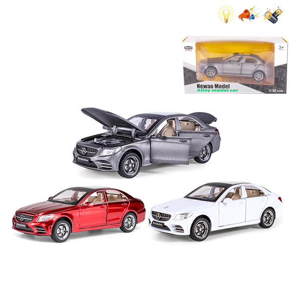 Машина NewaoModel 44809, металлическая, с музыкой и светом