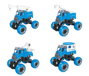 Конструктор-машинка инерционная Rock Climber Полиция, серия "Круть-верть", 1шт.