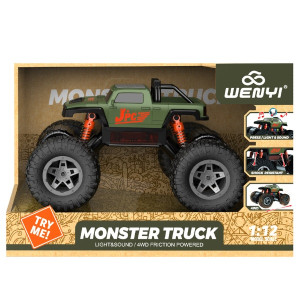 Машинка Wenyi WY660A Монстр-трак, 1:12, со светом и звуком