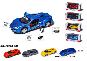 Машинка Model World F1104-1M, металлическая, инерционная, со светом и звуком
