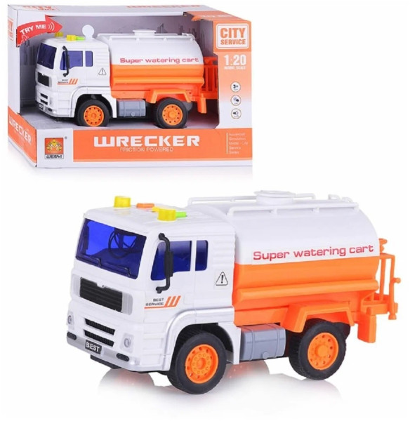 Машинка инерционная Wenyi WY541A Водовоз, со светом и звуком, 11х18х9см