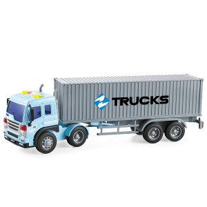 Машинка инерционная Wenyi WY575A Container Trailer Truck, со светом и звуком, 37х9х15см