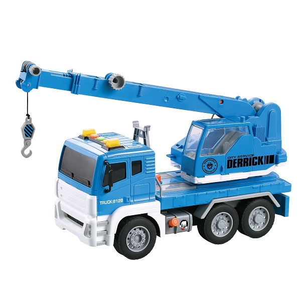 Машинка инерционная Wenyi WY812B Автокран, со светом и звуком, 17х31х11см