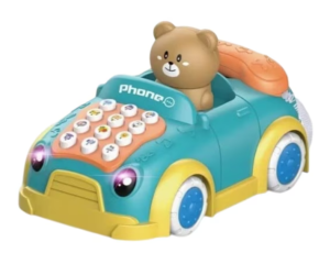 Машинка интерактивная Bear, c телефоном, звук/свет
