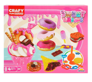 Масса для лепки Sanman Crafy Fun Dough - Sweet Dreams, с аксессуарами