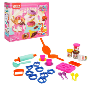 Масса для лепки Sanman Crafy Fun Dough - Sweet Dreams, с аксессуарами