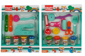 Масса для лепки Sunman Crafy Fun Dough, 4 цвета, с аксессуарами