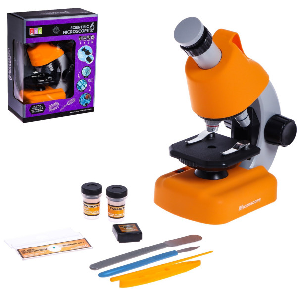 Микроскоп детский Scientific, с аксессуарами, увеличение 100х, 400х, 1200Х