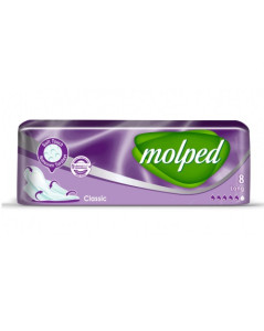Прокладки Molped Classic Long, с мягкой поверхностью, 5 капелек, 8 шт.