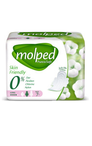 Прокладки Molped Pure&Soft Ultra Long, с мягкой поверхностью, 5 капелек, 7 шт.