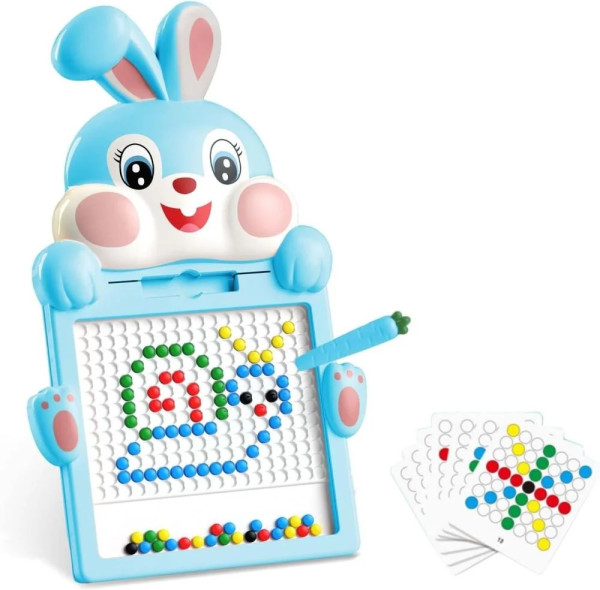 Магнитная мозайка Зайчик с магнитной ручкой-морковкой