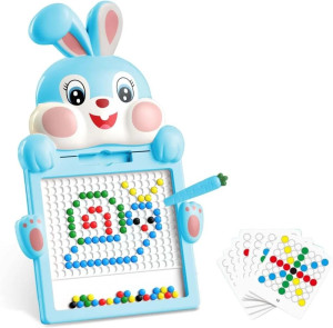 Магнитная мозайка Зайчик с магнитной ручкой-морковкой