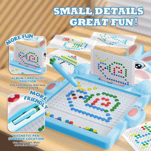 Магнитная мозайка Зайчик с магнитной ручкой-морковкой