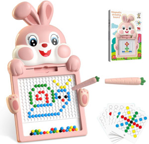 Магнитная мозайка Зайчик с магнитной ручкой-морковкой