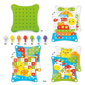 Мозайка Quercetti Jumbo Peggy Evo, 41 шт.