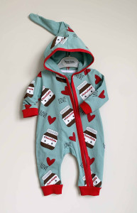 Комбинезон с капюшоном Murat Baby Chocolate, на молнии, двухнитка, 1-12м