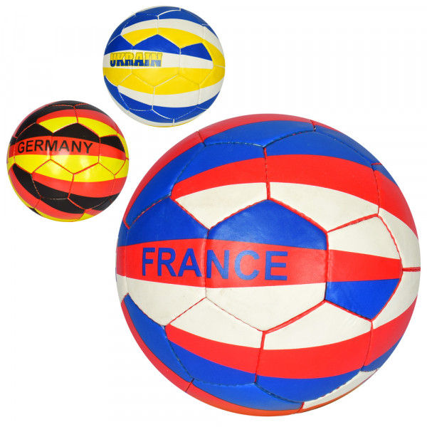 Мяч футбольный 2500-128 Страны, размер 5, ПУ 1,4мм, ручная работа, 32 панели