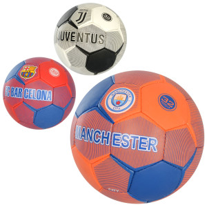 Мяч футбольный 2500-189 Клубы, размер 5, ПУ 1,4мм, ручная работа, 32 панели