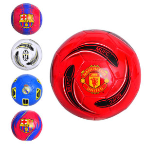 Мяч футбольный EV 3162 Клубы, размер 5, ПВХ, 2 слоя, 32 панели
