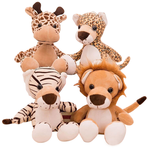 Мягкая игрушка Дикие животные, 25 см