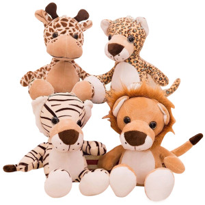Мягкая игрушка Дикие животные, 25 см