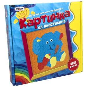 Картинка из пластилина Strateg аппликация, в ассортименте, с 5 лет