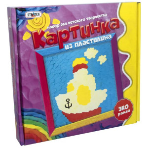 Картинка из пластилина Strateg аппликация, в ассортименте, с 5 лет