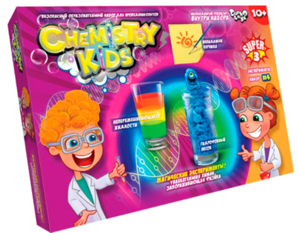 Набор для экспериментов Danko Toys CHK-02-04 Chemistry Kids Econom, от 10лет