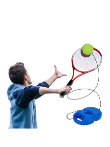 Тренажёр для тенниса: ракетка с мячом на веревке