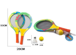 Набор для игры в теннис: ракетки 2шт, воланчик 1шт, мяч 1шт