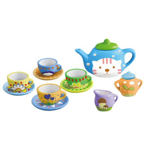 Набор для творчества YuanToys Керамический чайный набор, краски, 17 элементов